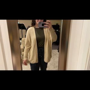 NWT Beige Oversized Cardigan
